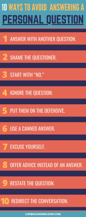 19 τρόποι για να αποφύγετε να απαντήσετε σε προσωπικές ερωτήσεις